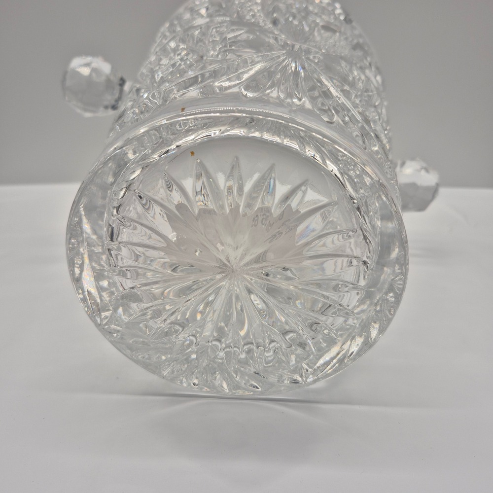 Bohemia Crystal Vase Clear Lead Cut Glass - Picture 2 of 15